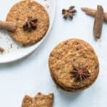 brown round bread on white ceramic plate